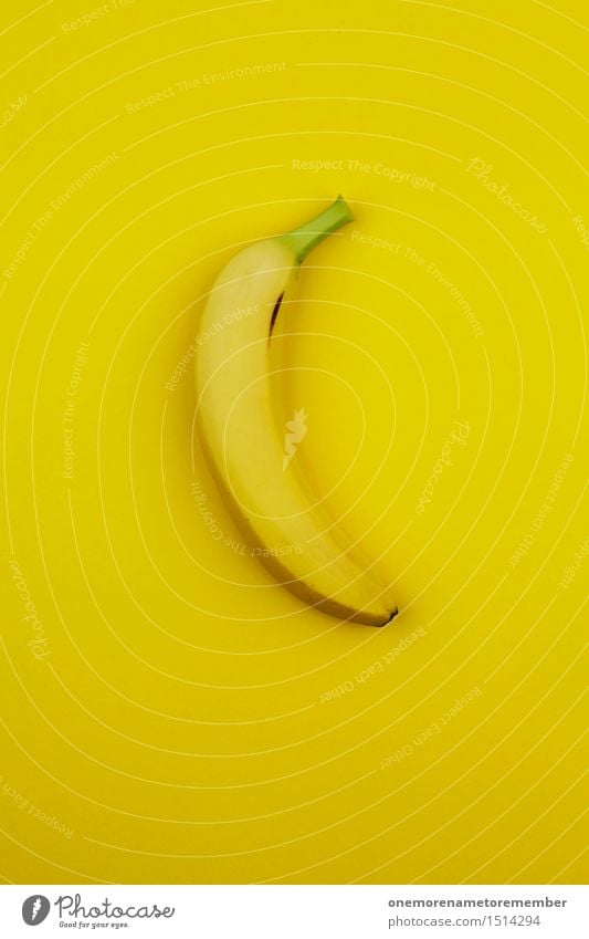 Jammy Banane an Gelb Kunst Kunstwerk ästhetisch Frucht krumm knallig mehrfarbig vitaminreich Südfrüchte Appetit & Hunger Snack Design gestalten Farbfoto