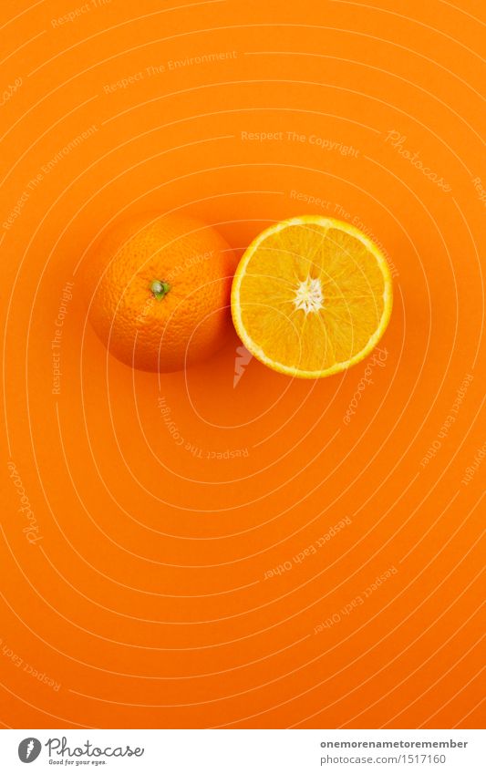 Jammy Doppelorange auf Orange Kunst Kunstwerk ästhetisch Orangensaft Orangerie Orangenhaut Orangenscheibe Design gestalten verrückt knallig mehrfarbig lecker