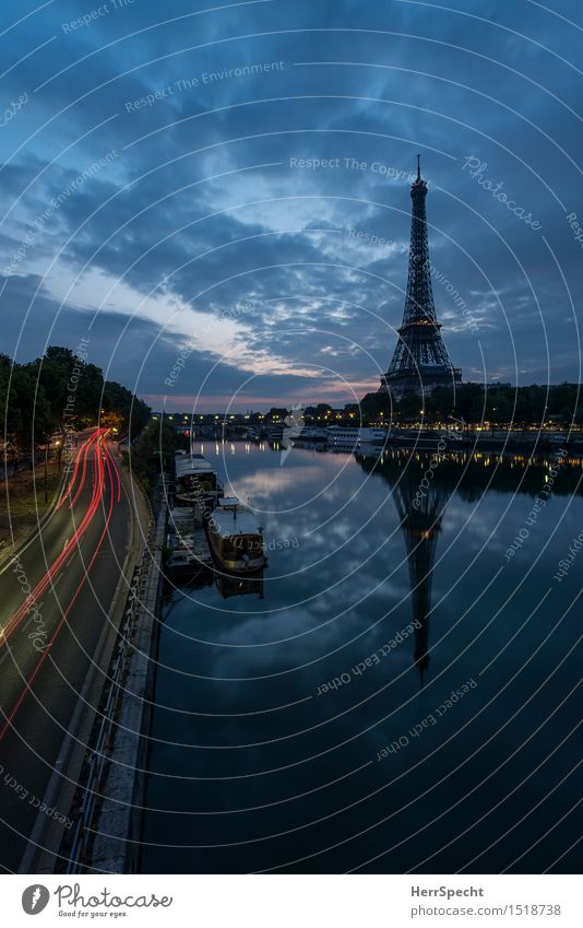 Klassiker Flussufer Seine Paris Frankreich Hauptstadt Stadtzentrum Turm Bauwerk Architektur Sehenswürdigkeit Wahrzeichen Tour d'Eiffel ästhetisch Bekanntheit