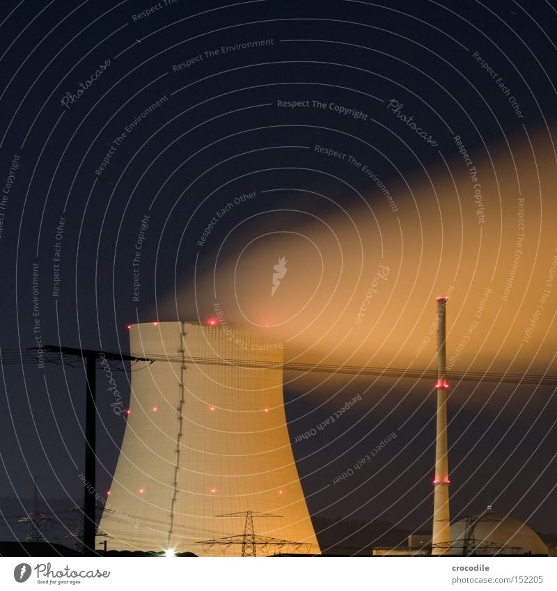 Dreckschleuder ll Kernkraftwerk Atommüll Radioaktivität gefährlich resignieren resignierend ausschalten Umweltverschmutzung Beleuchtung Dämmerung Ohu Strahlung