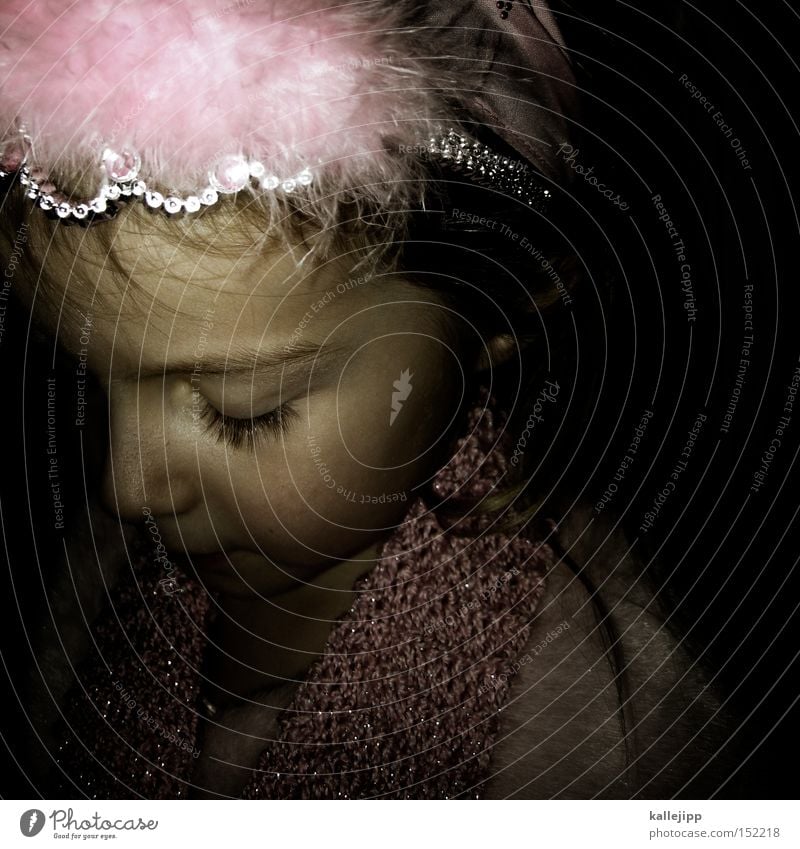 lillifee Kind Mädchen Balletttänzer Maske Karnevalskostüm Prinzessin Spielen Fee rosa träumen Haarreif Schal Gesicht Porträt Kindheit Wimpern Nase