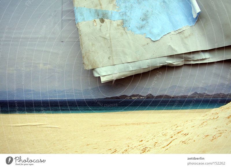 Sehnsucht Strand Meer Ferien & Urlaub & Reisen Fotografie Raster Druckerei Plakat Poster Werbung wirklich fiktiv Phantasie Vergänglichkeit Küste