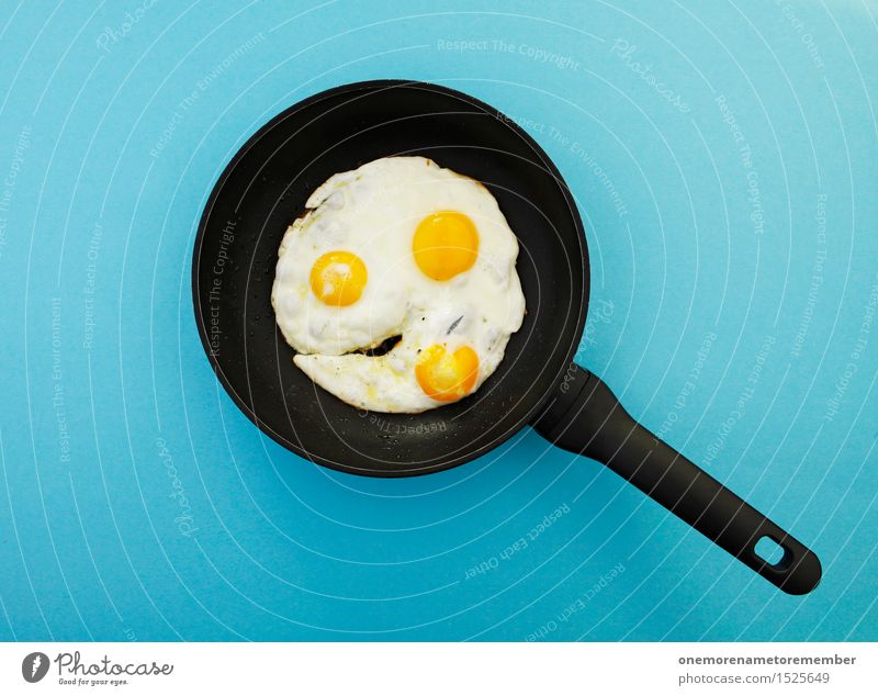 Ei.er.br.ei. Lifestyle ästhetisch eiern Eiergerichte Spiegelei lecker Appetit & Hunger Lebensmittel Protein Pfanne blau Kontrast 3 Küche Abendessen einfach