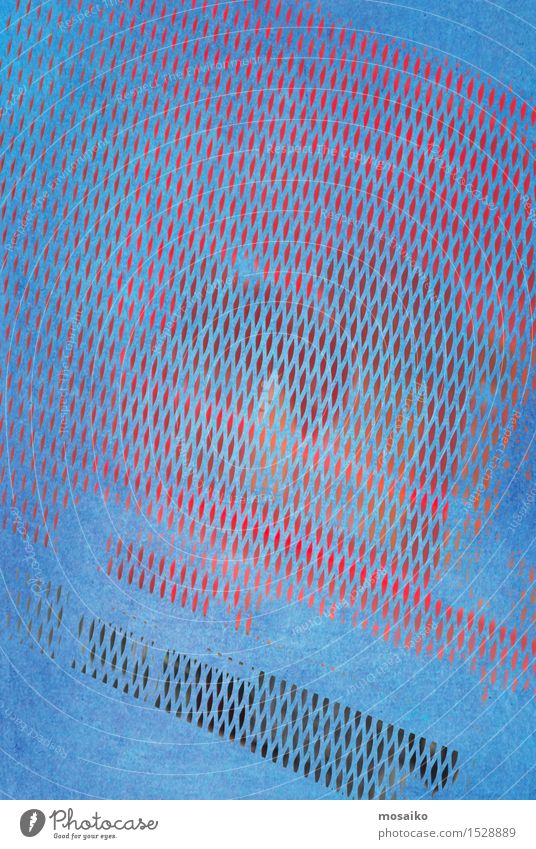 grid 3 Stil Design einfach trendy retro blau rot ästhetisch Aquarell Hintergrundbild Grunge Grafik u. Illustration Druckerzeugnisse Farbe Gitterrost Gitternetz