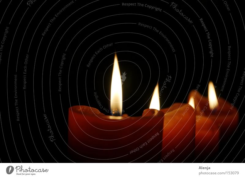 Kerzenlicht 4 dunkel Stimmung Licht Romantik Denken Erholung Weihnachten & Advent