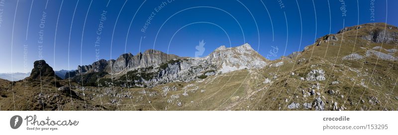Rofan Ausblick Alpen Panorama (Aussicht) Herbst Bergsteigen Gipfel Horizont Schnee Felsen Bundesland Tirol Bergkette Österreich Ferien & Urlaub & Reisen