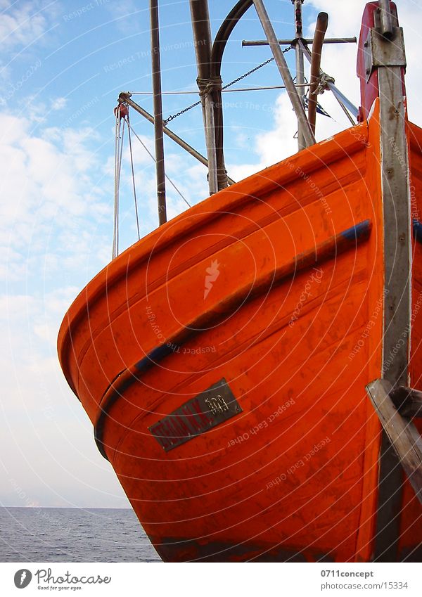 Fischkutter Fischerboot Wasserfahrzeug Fischereiwirtschaft Romantik Ferien & Urlaub & Reisen Mallorca Meer Schiffsrumpf Schifffahrt Single 0711concept