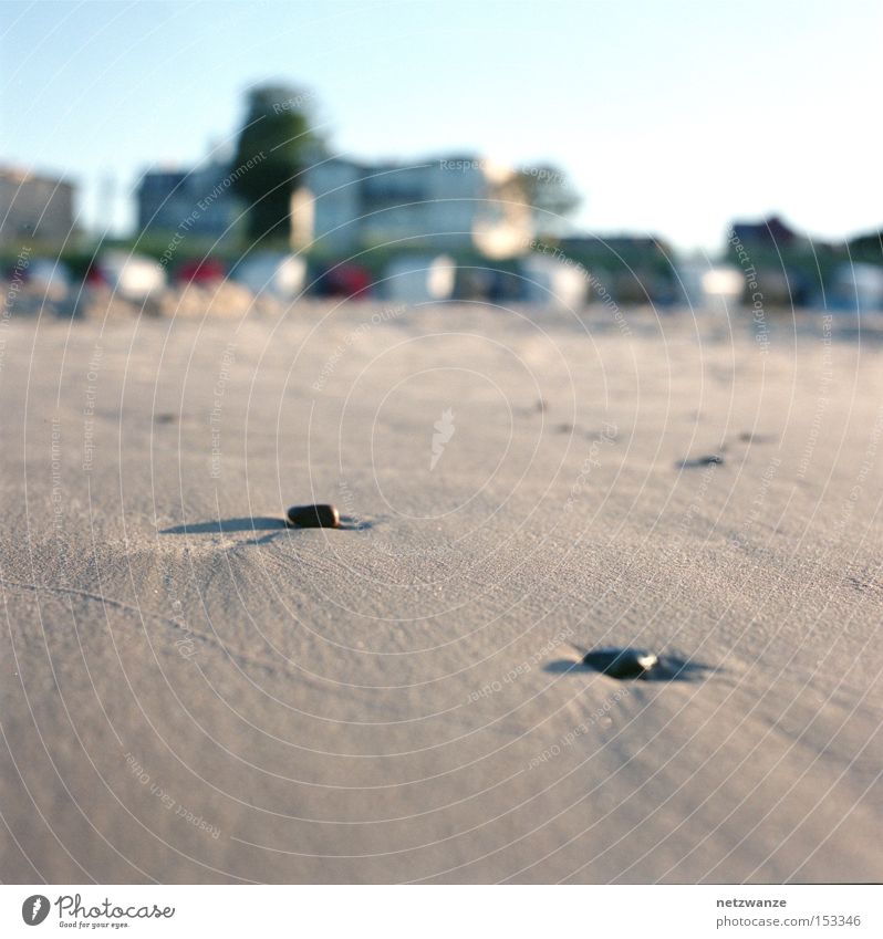 zwei Mittelformat Strand Stein Ferien & Urlaub & Reisen Sand 2 Meer 6x6