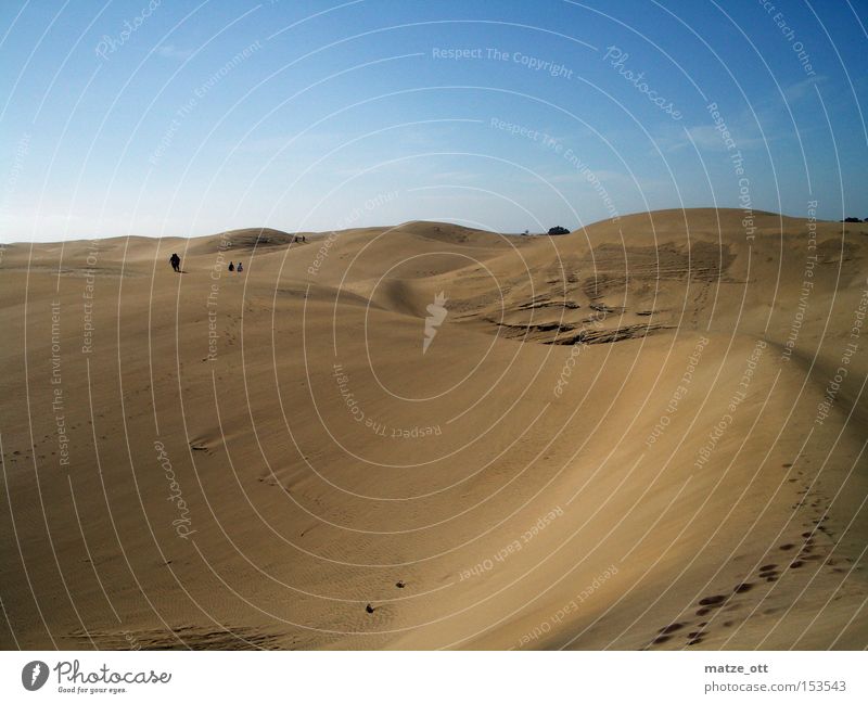 nichts als Sand Wüste Düne Stranddüne Sommer Wärme Himmel Gran Canaria Ferien & Urlaub & Reisen Afrika Erde