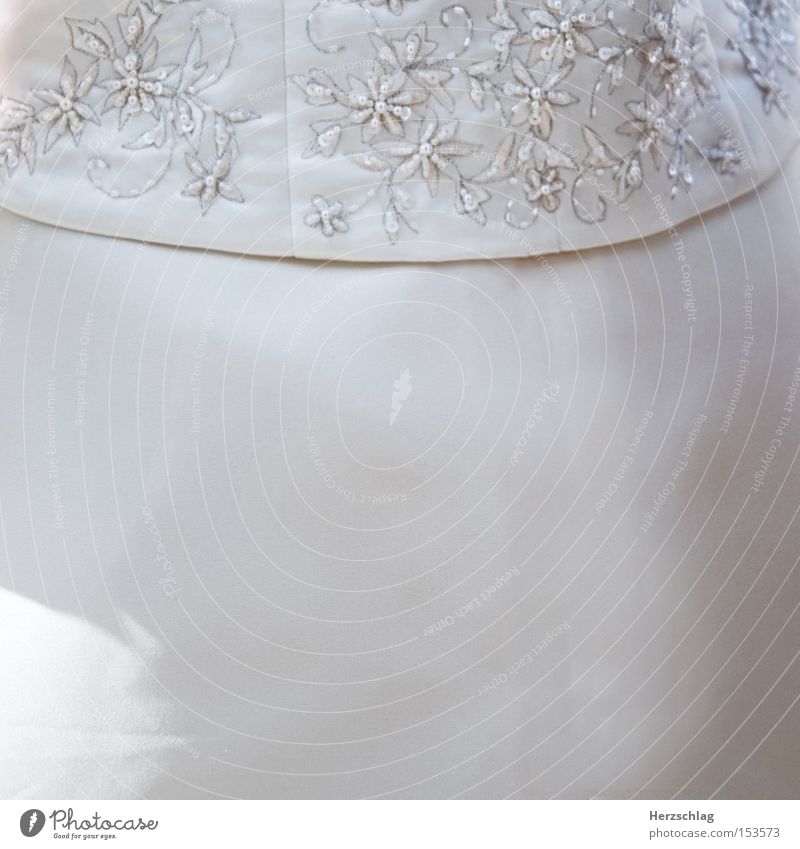 be a part of a Hochzeitskleid Kleid Sticken Blume weiß rein Licht rund