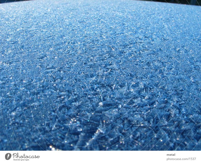 Frost Eiskristall Winter Hintergrundbild Makroaufnahme Nahaufnahme blau