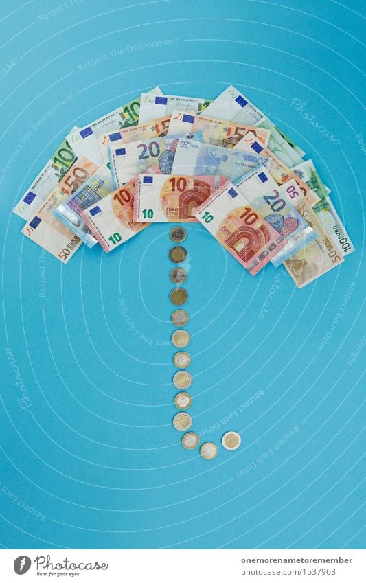 Eurorettungsschirm I Kunst Kunstwerk ästhetisch Schirm Regenschirm Rettung Europa Eurozeichen Europatag Euroschein Geld Sicherheit Sicherheitsverwahrung