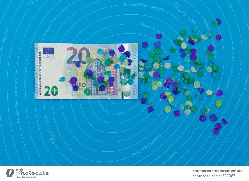 Ich verdopple auf 20 Euro! Kunst Kunstwerk ästhetisch Europa Finanzkrise Eurozeichen Europäer Europatag Euroschein blau Geld Geldinstitut Geldscheine