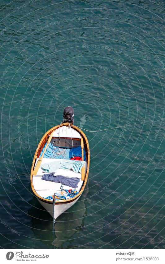 On a boat! Kunst Kunstwerk ästhetisch Wasserfahrzeug Botanik Sommerurlaub Idylle ankern Meer Küste Hafen Farbfoto mehrfarbig Außenaufnahme Experiment abstrakt