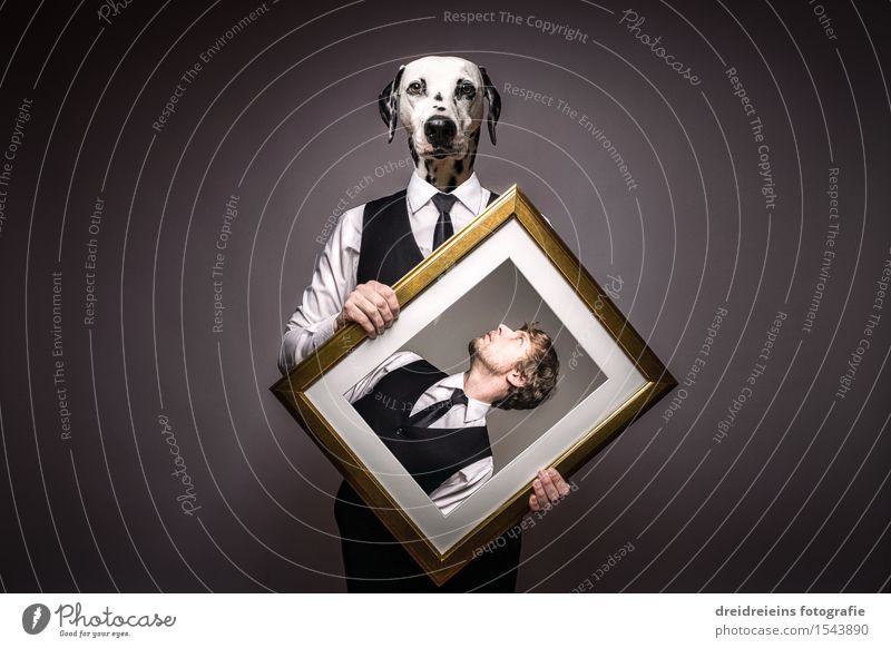 Herr und Hund oder Hund & Herr - Der Hundemensch. Hemd Anzug Krawatte Tier Haustier Dalmatiner Liebe elegant einzigartig seriös selbstbewußt Coolness Tierliebe