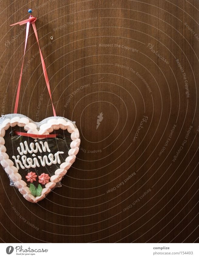 kleines Herz Liebe Jahrmarkt Kitsch süß Süßwaren Ernährung Wand Holz retro Siebziger Jahre Zuneigung Verlobung Lebkuchenherzen Dekoration & Verzierung