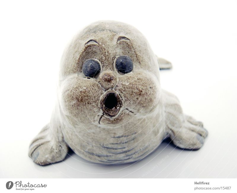 Die Robbe Robben Keramik braun Überraschung Handwerk Makroaufnahme