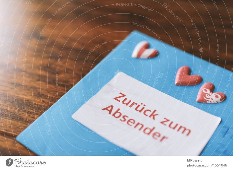 brief 7 Holz Herz Schreibstift zurück Valentinstag Liebe dünn Brief schreiben Absender Post Postkarte Tisch Liebesbrief blau Füllfederhalter Kommunizieren
