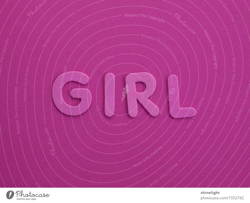 girl Kind Baby Kleinkind Mädchen Schriftzeichen rosa Junge Frau Girl Geburt Farbfoto Textfreiraum oben Textfreiraum unten