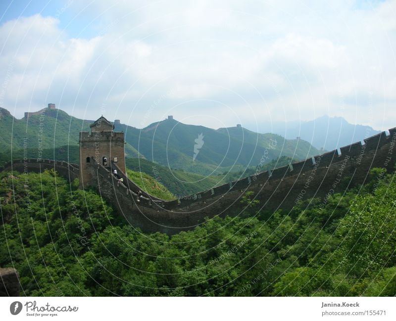 Chinesiche Mauer Natur Zen Landschaft Kultur China historisch Chinesische Mauer ruhig