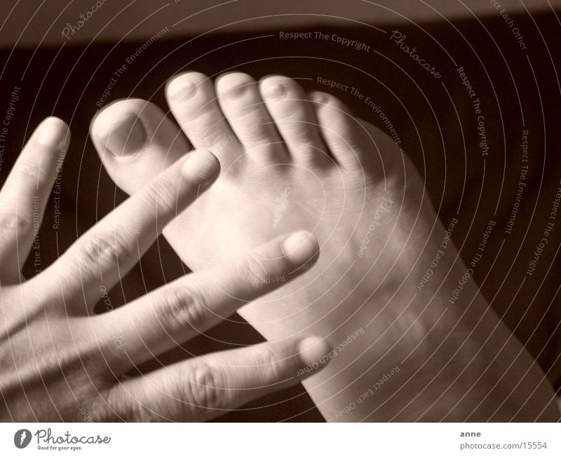 handundfuss Hand Mensch Fuß Detailaufnahme