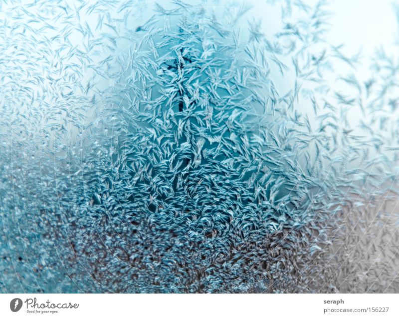 Eiskristalle kalt Winter Frost Hintergrundbild Wasser Raureif blau Muster glänzend Eisblumen Kristallstrukturen gefrorene Struktur Schnee Detailaufnahme Blume