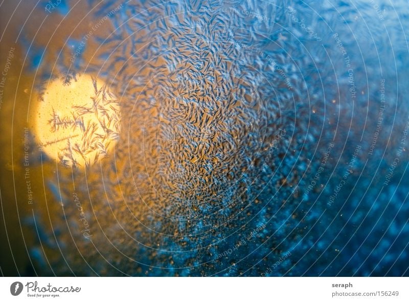 Eiskristalle kalt Winter Frost Hintergrundbild Wasser Raureif blau Muster glänzend Lichtkristall gefroren Blume kühle Textur Schnee Blauer Hintergrund
