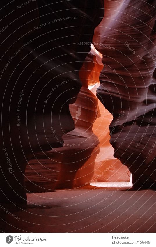 Tse bighnilini Antelope Canyon Schlucht Tal Licht Schatten Höhepunkt Felsen Sand Reflexion & Spiegelung Stein Mineralien USA Berge u. Gebirge