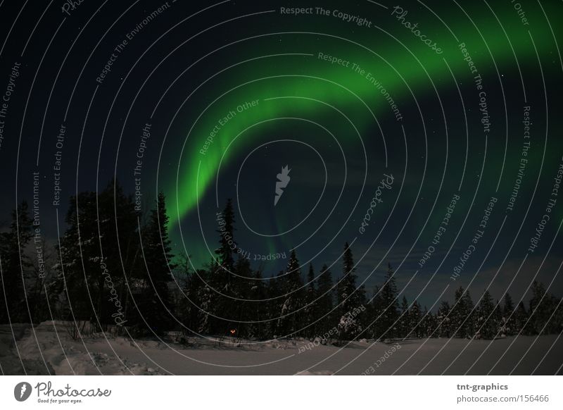Nordlicht Nacht Himmel Winter Finnland Lappland Himmelskörper & Weltall Kelohovi