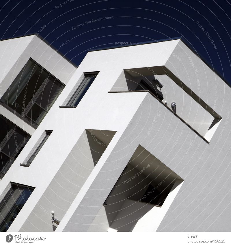 Architektur vier. Bauhaus Ecke Eckstoß Wand Fenster Himmel Detailaufnahme Mauer Ordnung Glas Beton Strukturen & Formen abstrakt bauen Weimar modern