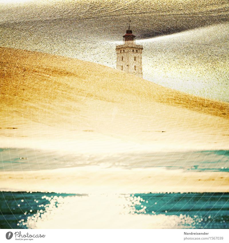 Traumsequenz..... Sinnesorgane Meer Urelemente Sand Wasser Nordsee Ostsee Leuchtturm Architektur Sehenswürdigkeit Wahrzeichen Ferien & Urlaub & Reisen träumen