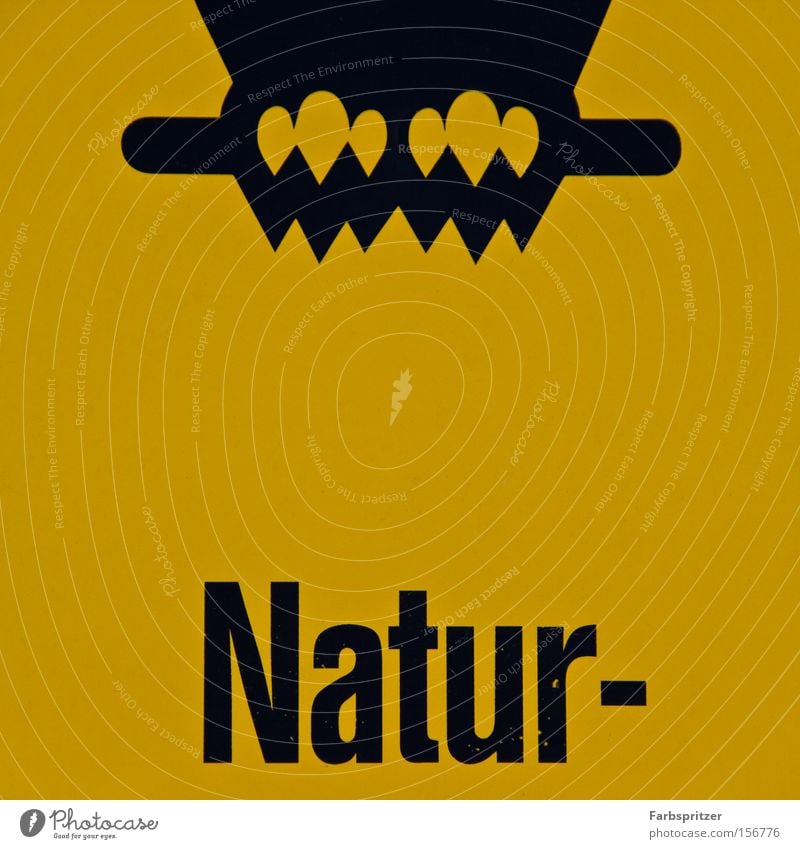 Natur-??? Umweltschutz Hinweisschild Schilder & Markierungen gelb schwarz Rechteck Tierfuß Eulenvögel Uhu Sommer Winter