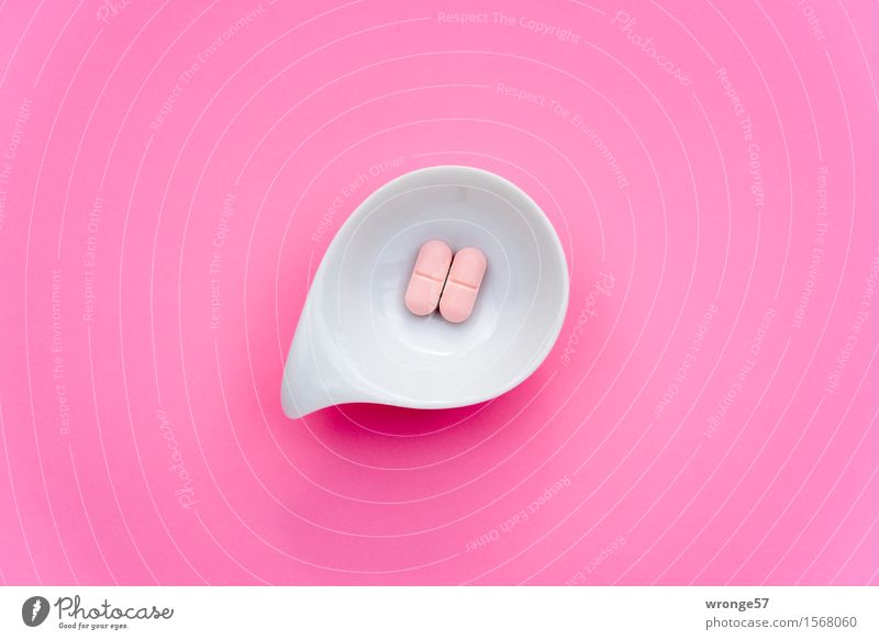 Vitamincocktail Lebensmittel Ernährung Nahrungsergänzungsmittel rosa weiß Tablette Schalen & Schüsseln Hintergrund neutral Gesundheit Gesundheitsrisiko