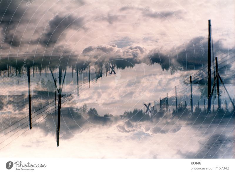 horizonterweiterung Himmel Wolken Romantik Surrealismus träumen Horizont Stimmung Atmosphäre Wetter 2 Reflexion & Spiegelung Klimawandel Luft Doppelbelichtung