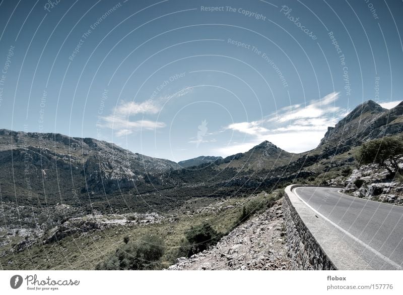 Serra de Tramuntana Mallorca Berge u. Gebirge Landschaft Natur wandern Pflanze Ferien & Urlaub & Reisen Himmel Wiese Aussicht Panorama (Aussicht) Bergsteigen