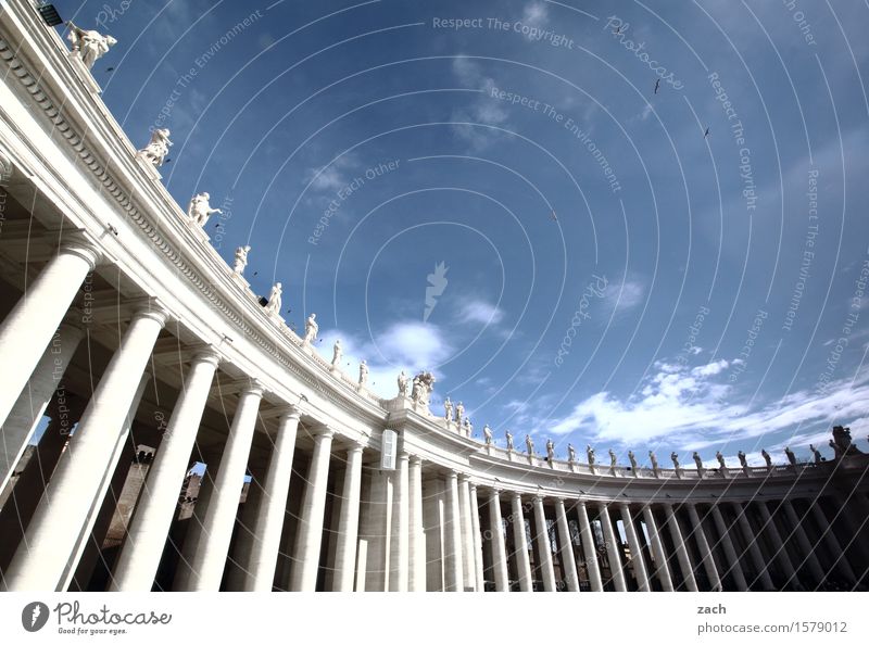 Säulen vor die Päpste werfen Ferien & Urlaub & Reisen Tourismus Sightseeing Städtereise Himmel Wolken Schönes Wetter Rom Vatikan Italien Stadt Hauptstadt