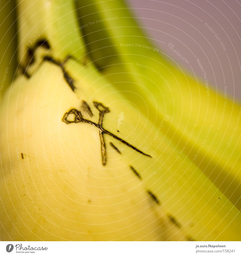 "looos Banane!" Linie lecker Frucht Farbe Küche Schere Haarschnitt Anleitung