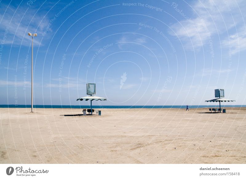 Traumstrand3 Strand Himmel Horizont blau weiß Surrealismus Meer Wasser Ferien & Urlaub & Reisen Reisefotografie verfallen Küste