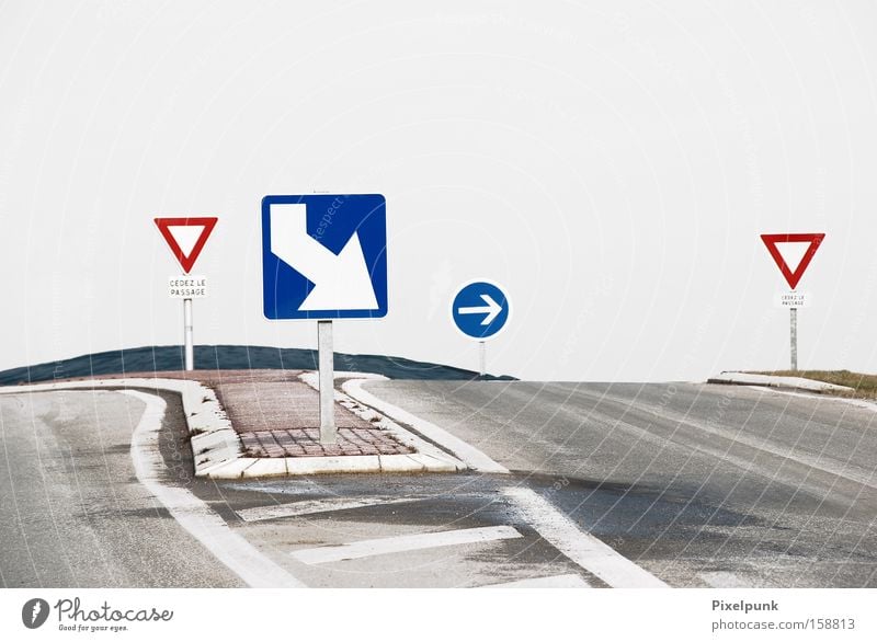 Dieser Weg Wege & Pfade leicht Sinn Schilder & Markierungen Dreieck Rechteck Pfeil blau rot weiß Verkehrswege wird kein !