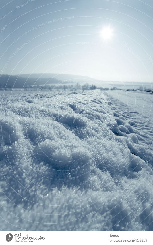 Sonne vs. Schnee Berge u. Gebirge Eis frieren Himmel kalt Kristallstrukturen Landschaft Natur Naturschutzgebiet Wege & Pfade Winter Wintertag Vergänglichkeit