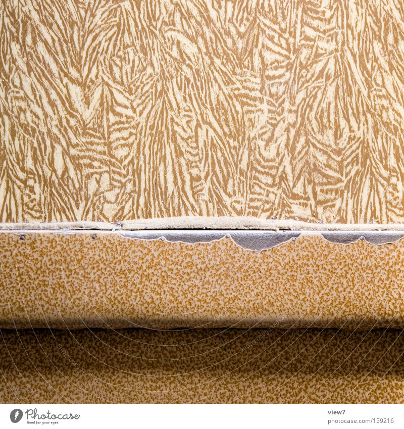 Schwelle Bodenbelag Linoleum Muster Strukturen & Formen Ordnung Oberfläche nützlich Vorteil Spuren alt Abnutzung Raum Flur zerstören Wechseln Detailaufnahme