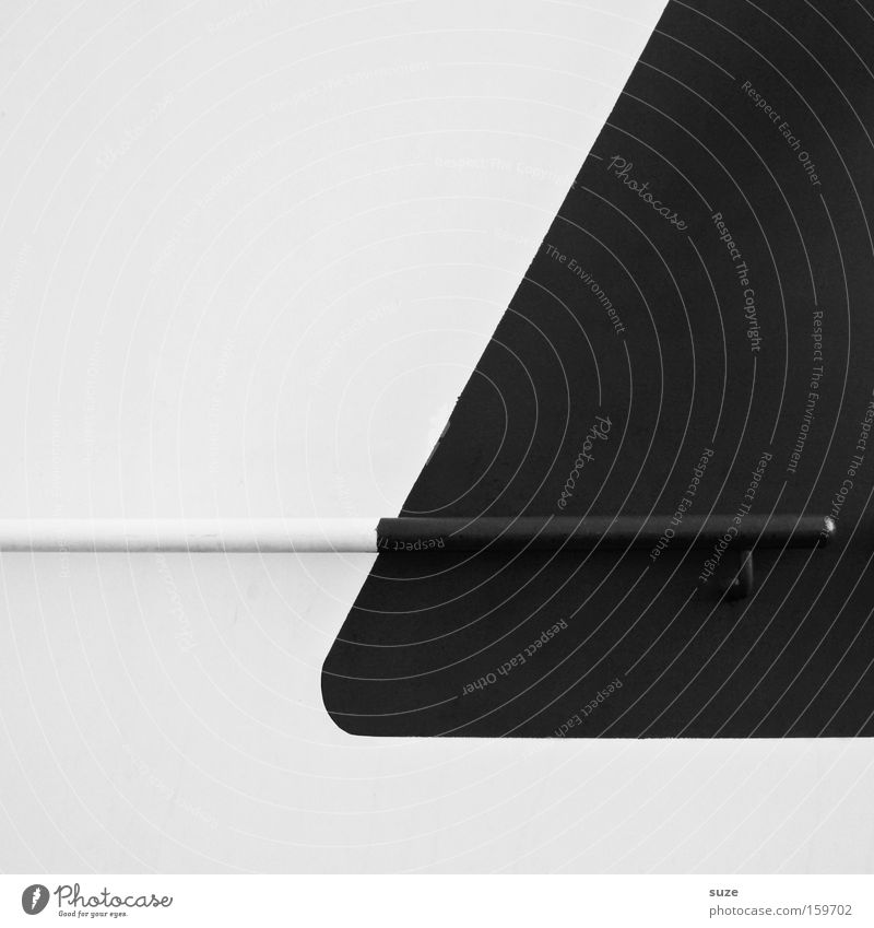 Runde Ecke Stil Design Wasserfahrzeug Metall schwarz weiß Wand Grafik u. Illustration Geometrie Geländer Teilung Farblosigkeit Strukturen & Formen