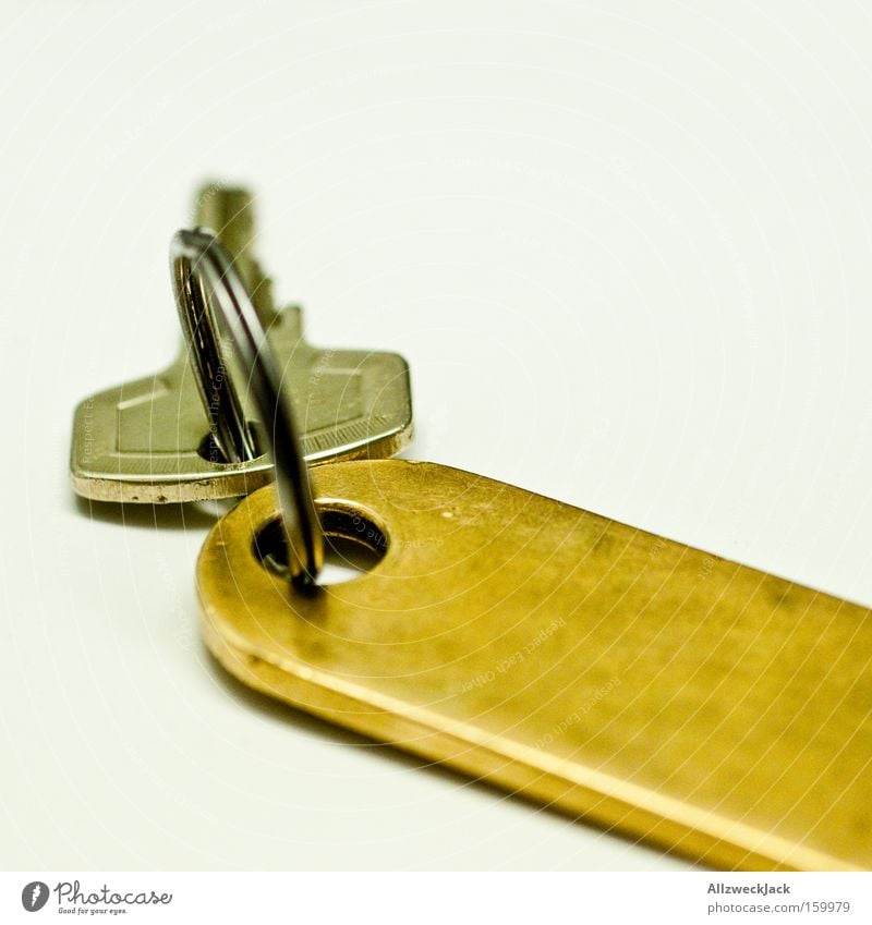 Schlüsselerlebnis schließen Hotel Raum Sicherheit Schloss Schlüsselanhänger Freisteller Schlüsseldienst Schlüsselloch Makroaufnahme Nahaufnahme Handwerk