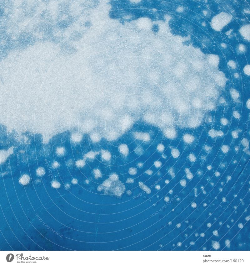 Wattebällchen Schnee Himmel Wolken Wetter blau Boden Hintergrundbild Punkt spritzig Farbfoto mehrfarbig Außenaufnahme Strukturen & Formen Menschenleer