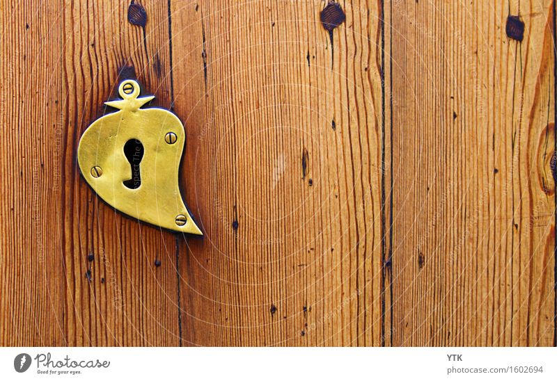 Key to my Heart! Technik & Technologie Umwelt Haus Gebäude Architektur Tür Sammlung Zeichen Schloss Schlüssel Sicherheit Beschläge Herz herzförmig Holz Maserung