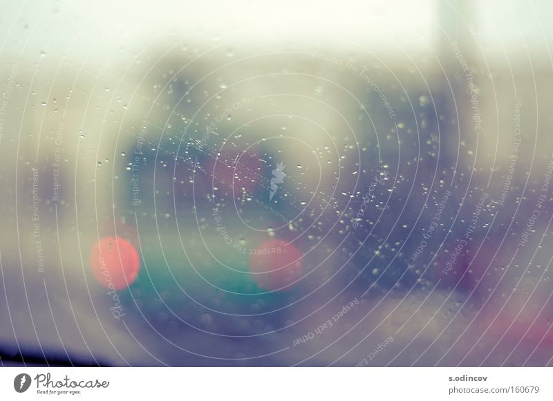 BlurBus Farbe Lomografie Verkehr Unschärfe Straße Regen Glas Tropfen weiches Licht