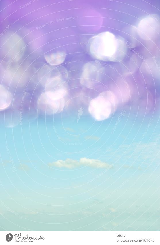 HIMMEL SEE Luftverkehr Umwelt Himmel Wolken Horizont Sommer Klima Schönes Wetter glänzend träumen außergewöhnlich Kitsch trashig blau violett Glück Lebensfreude