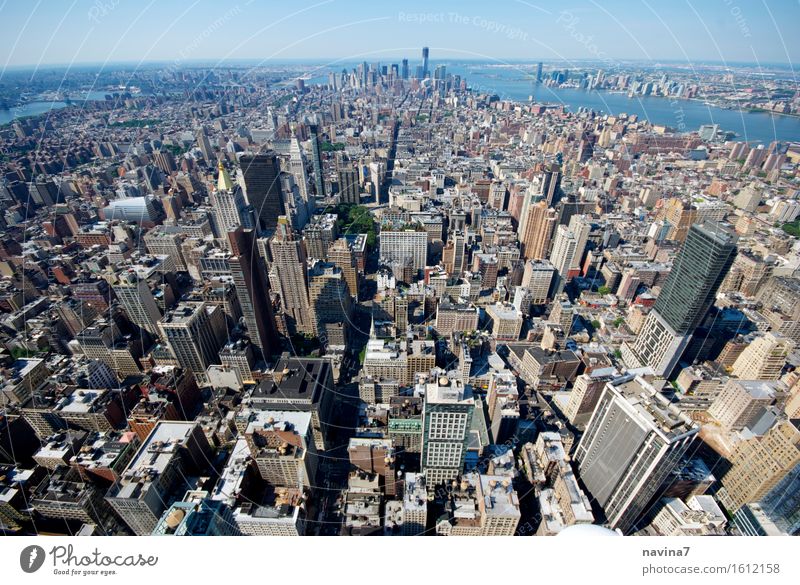 New York New York City bauen Häusliches Leben Unendlichkeit Wachstum RAW Farbfoto Außenaufnahme Luftaufnahme Menschenleer Vogelperspektive Weitwinkel