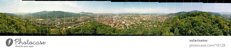 freiburg in schönem breisgau Panorama (Aussicht) Europa Freiburg im Breisgau stitch groß Panorama (Bildformat)