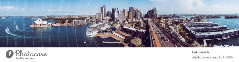 Hafen von Sydney Panorama Architektur Opernhaus Wasser Australien Australien + Ozeanien Stadt Hafenstadt Stadtzentrum Hochhaus Bankgebäude Sehenswürdigkeit